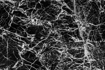 Marble black luxury with abstract white pattern of cracks wall texture background