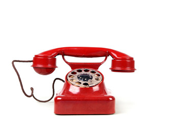 rotes leuchtendes Telefon