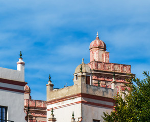 Fototapeta na wymiar Detail of a building in Cadiz, Spain