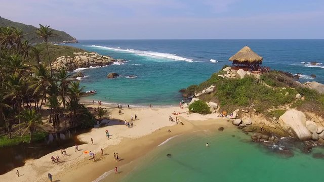 Tayrona Park in the Colombian Caribbean Atlantic Sea
