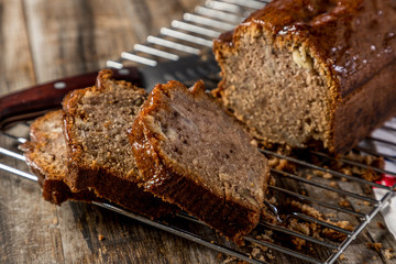 homemade pudding cut ready to eat