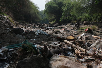 garbage in the river