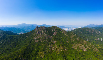 Lion rock mountain in Hong Kong