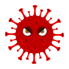 New Coronavirus Covid-19 concept design logo vector illustration