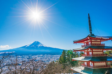 新倉山浅間公園からの富士山2019