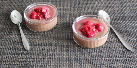 créme au chocolat au frambroise