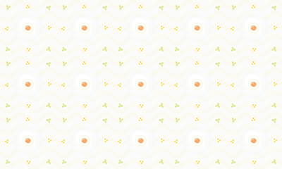 seamless pattern with sunny side up egg