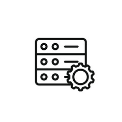 hosting icon with outline style design