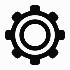 New gear setting icon vector.