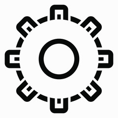 Naklejka premium New gear icon on white background. Vector icon.