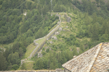 Fortezza del borgo storico di Fenestrelle Torino