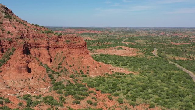 Rock formations along Palo Duro Canyon State Park, Randall County, Texas, USA