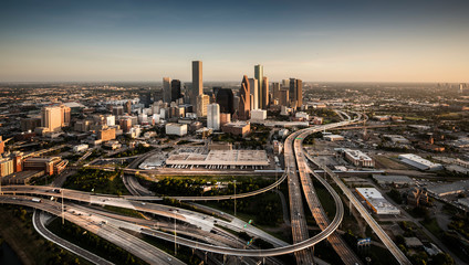 Aerial of Houston skyline