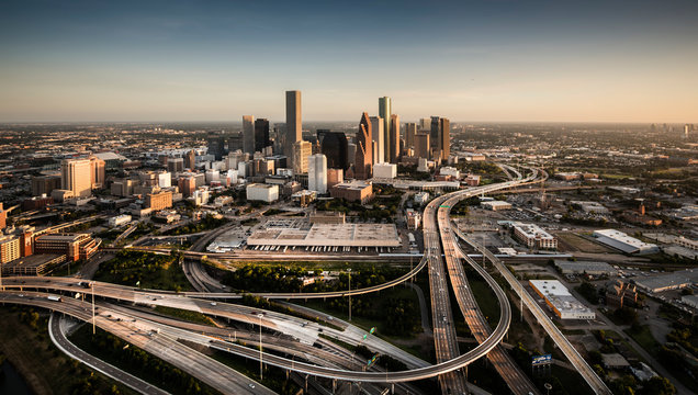 Aerial Of Houston Skyline