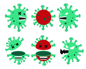 Image of COVID-19 virus cell isolated on white background. Coronavirus outbreak influenza. Pandemic medical health risk concept.