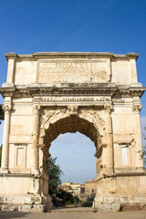 Obraz premium The Arch of Titus (in italian Arco di Tito) Foro Romano Rome Italy