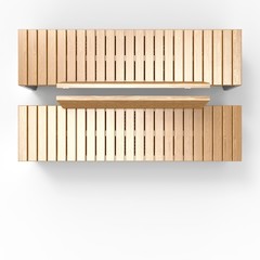 3d model park bench Polywood L2000 7