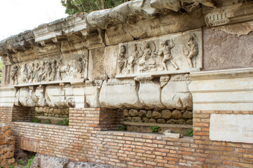 Basilica Aemilia (in italian Basilica Emilia) Foro Romano Rome Italy
