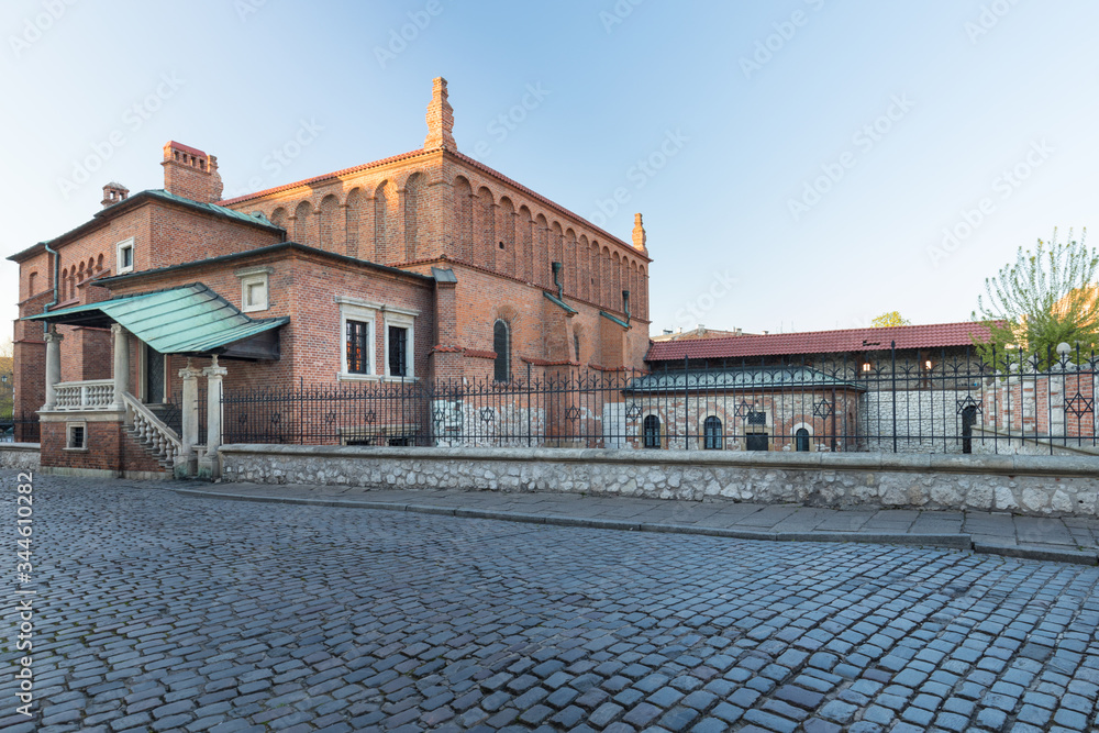 Wall mural Historical architecture of the former Jewish district of Kazimierz in Krakow / Poland