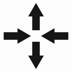 Icon arrows move in different directions. Connection icon of choice. Vector icon.