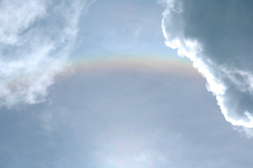 Clouds and rainbow above Victoria Falls, Livingstone, Zambia