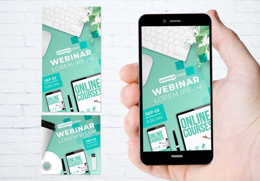 Green Style Webinar Information Social Media Post Layouts