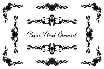 Classic Vitage Hand Drawn Wedding Vector Ornaments Frames