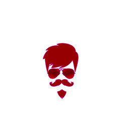 Illustration of hipster. vector abstract.