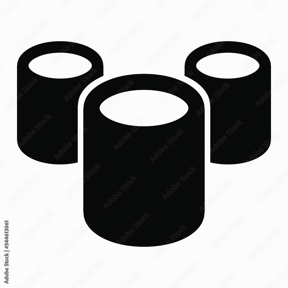 Poster new database icon. data storage icon. vector icon.