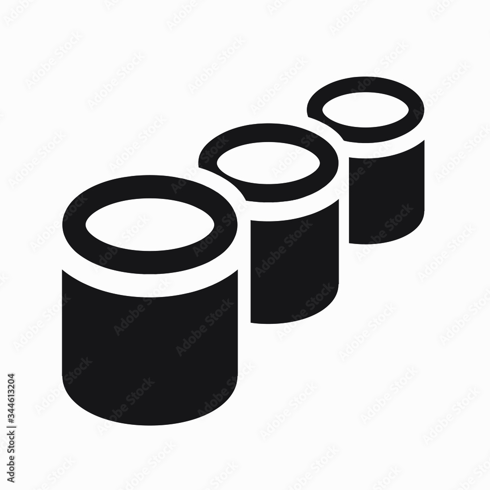 Poster database data storage icon. server illustration server station. cloud data