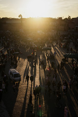 sunset over the city