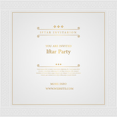 Ramadan invitation card, with a white background.