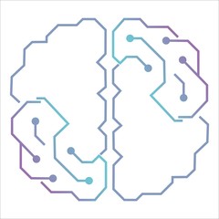 creative vector logo technology brain suitable for internet IT companies or computer ,icon, brain, symbol, template, company
