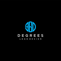 Simple monogram logo design of number 360 with clear background - EPS10 - Vector.