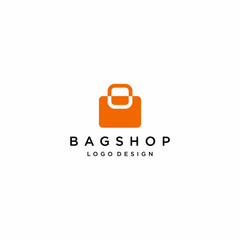 Clean and simple logo design of bag shop with white background - EPS10 - Vector.