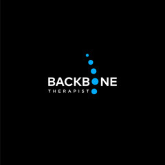 Wordmak logo design of backbone with black background - EPS10 - Vector.
