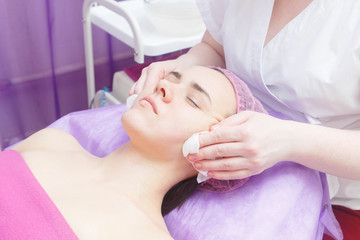 The final process of buccal massage to the client.