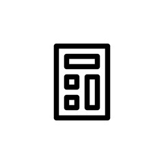 Calculator Education Outline Icon Logo Vector Illustration
