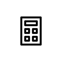 Calculator Education Outline Icon Logo Vector Illustration
