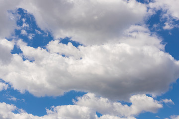 Blue sky and white clouds.