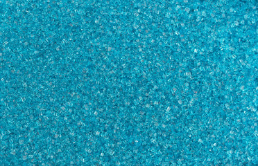 Blue sanding sugar close view