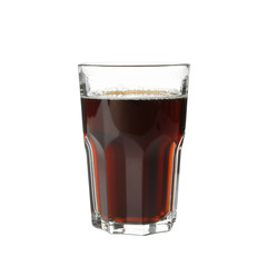 Cup of ice coffee isolated on white background