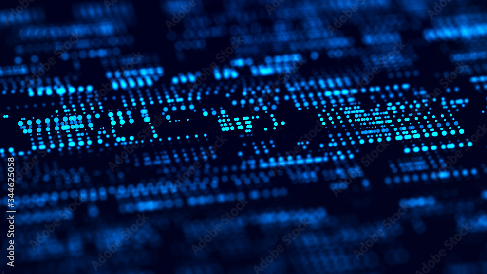Poster abstract digital background. science background. technological background. matrix. binary code. fall