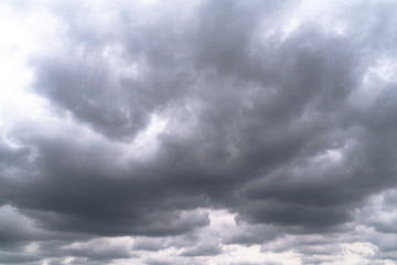 gray sky with threatening stomy clouds
