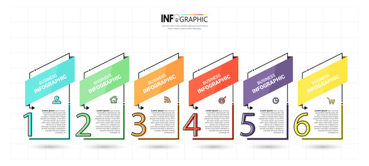 Timeline Infographics design template, linear concept with 5 steps