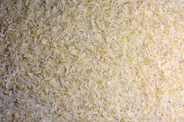 long-grain rice evenly distributed over the surface.