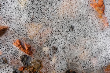 white foam bubbles
