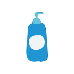 antibacterial gel bottle icon, flat style