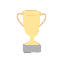 trophy cup icon, flat style