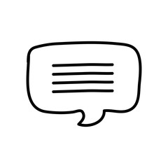 speech bubble icon, line style